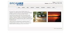Desktop Screenshot of birchlakervpark.com